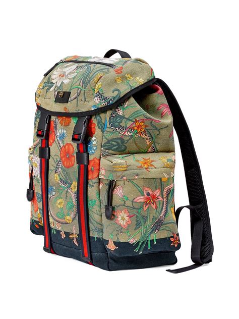 gucci flora snake backpack|More.